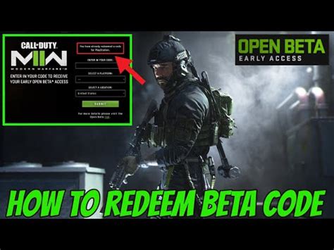 call of duty beta redeem